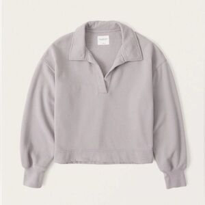 Abercrombie & Fitch AF Johnny Collar Swing Crew Pullover Sweatshirt